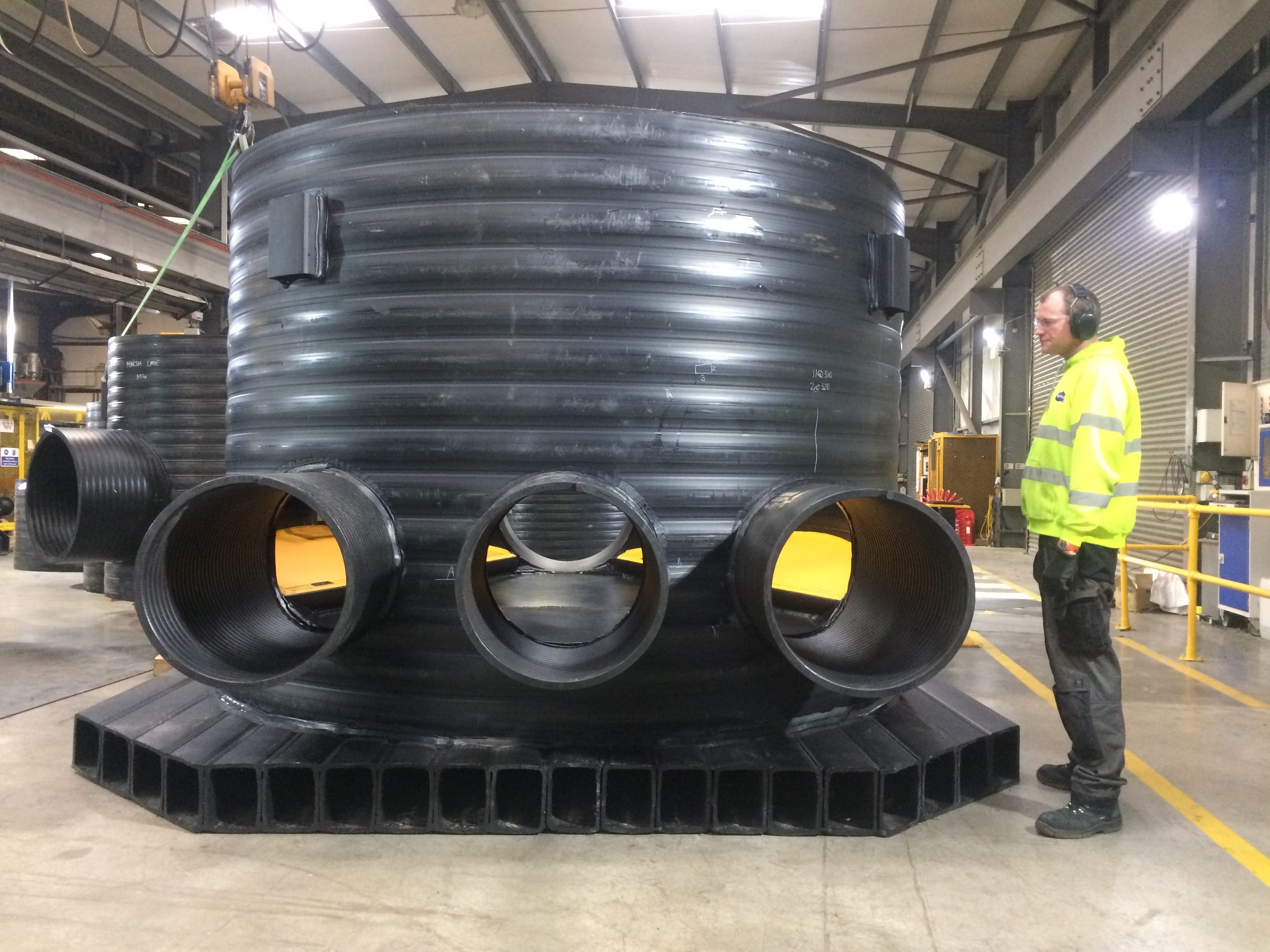  Weholite manholes, fully benched with HDPE anti-slip flooring and channel used for stormwater drainage and sanitary network 